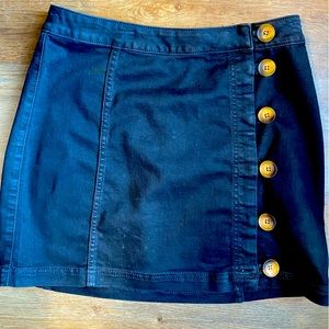 Free People mini skirt with button front